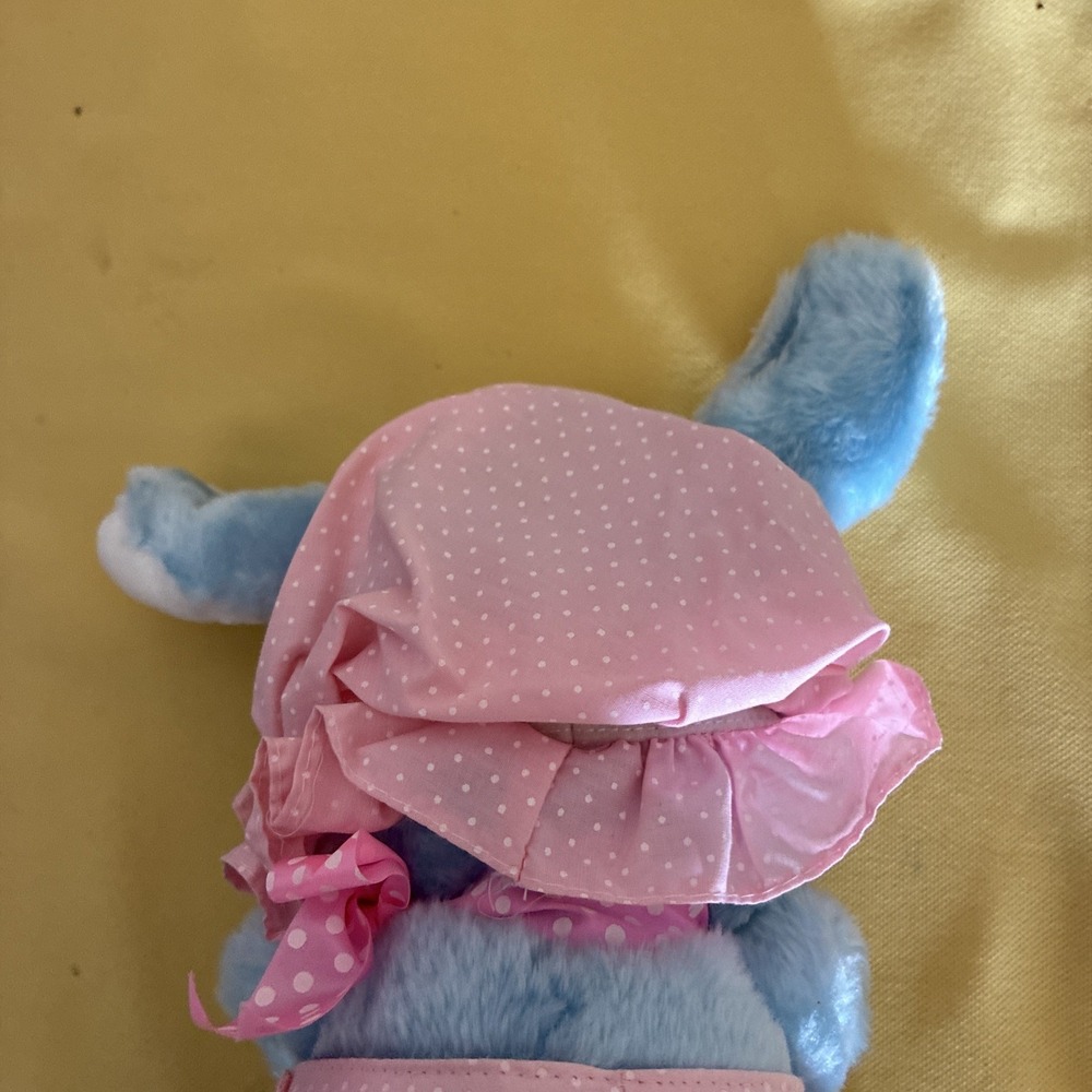 1989 FAIRVIEW BUNNY Rabbit BLUE White Feet Plush Stuffed Animal Toy Vintage 10" - Picture 9 of 11